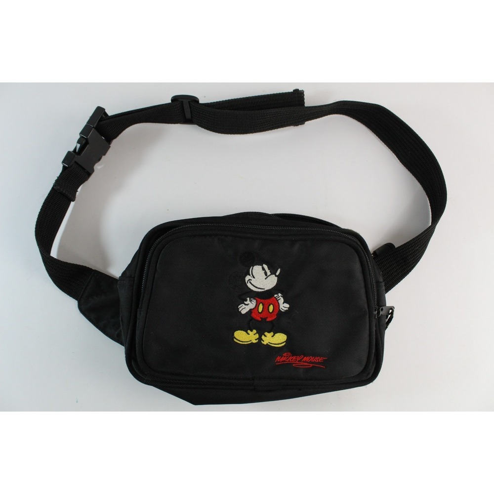 Disney World Parks Mickey Mouse Embroidered Fanny Pack Bag Shoulder Crossbody